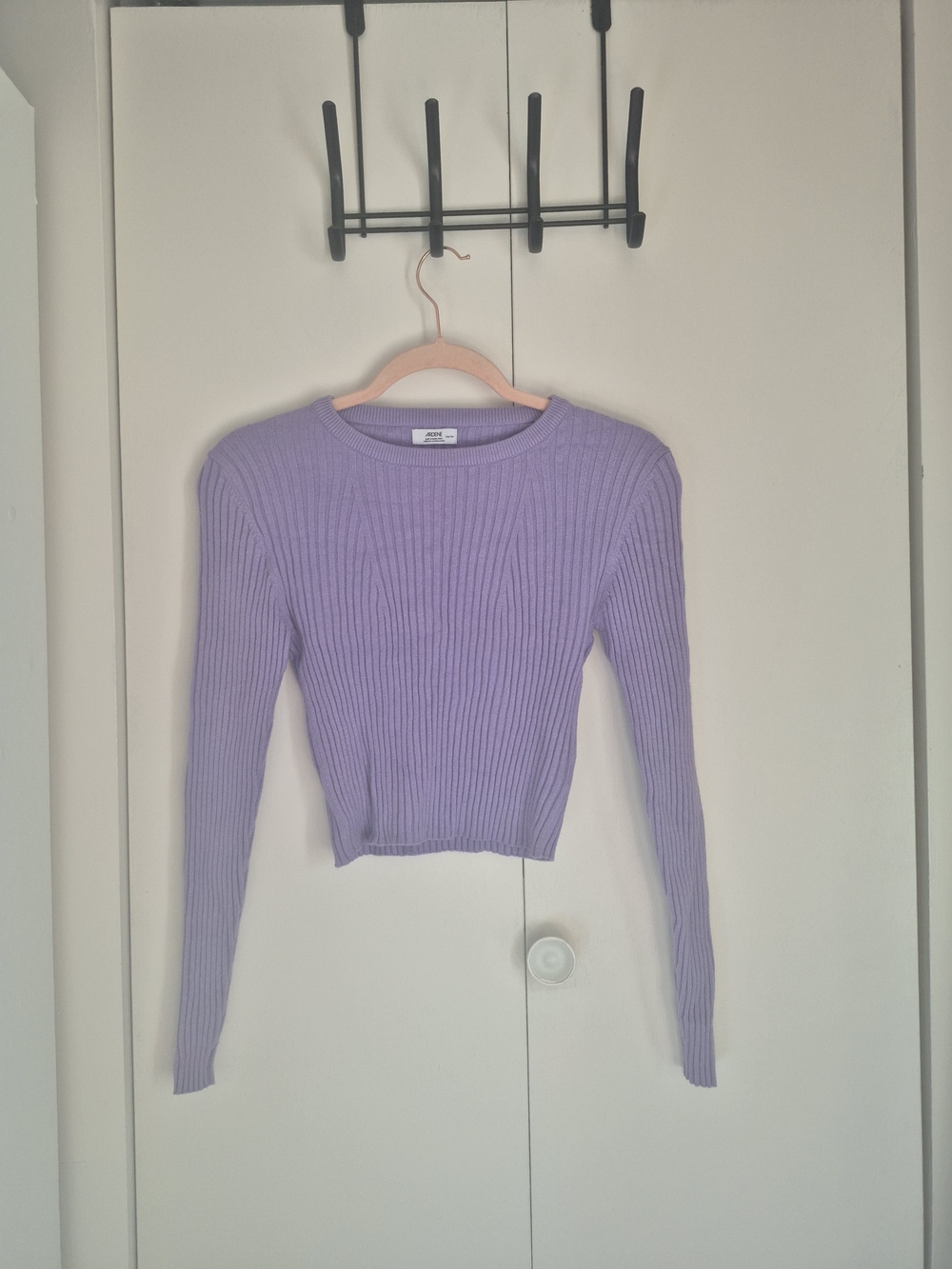 Ardene Lavender Ribbed Long Sleeve Top